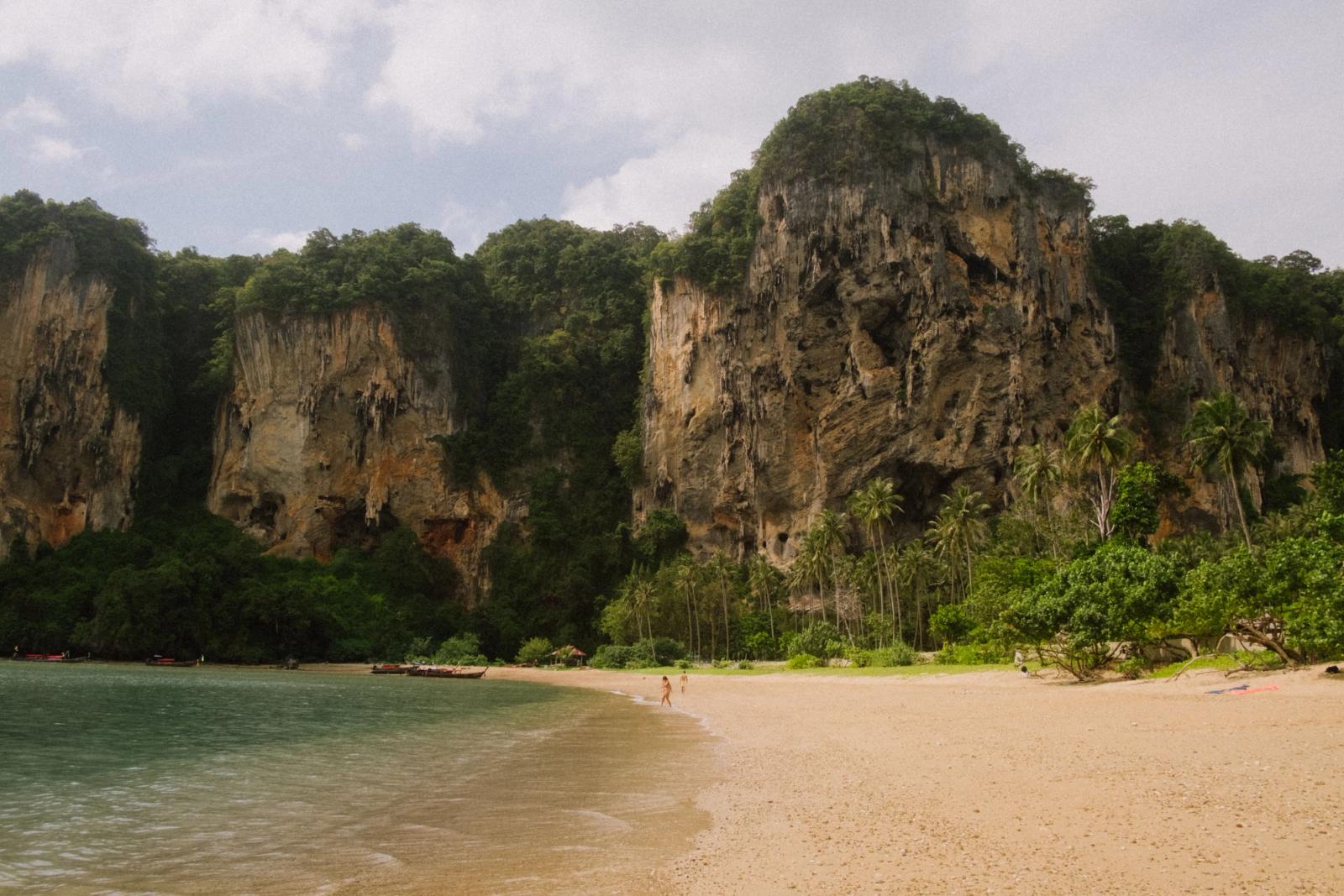 Explore the breathtaking cliffs and sandy beach of Ton Sai, Krabi