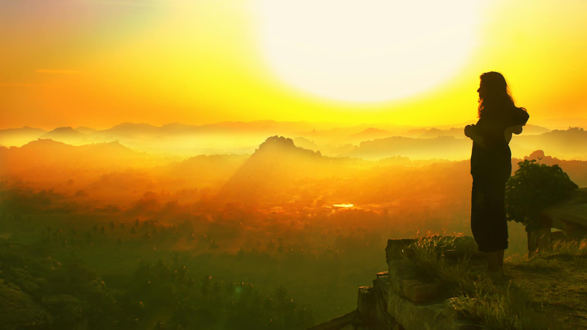 India at golden hour
