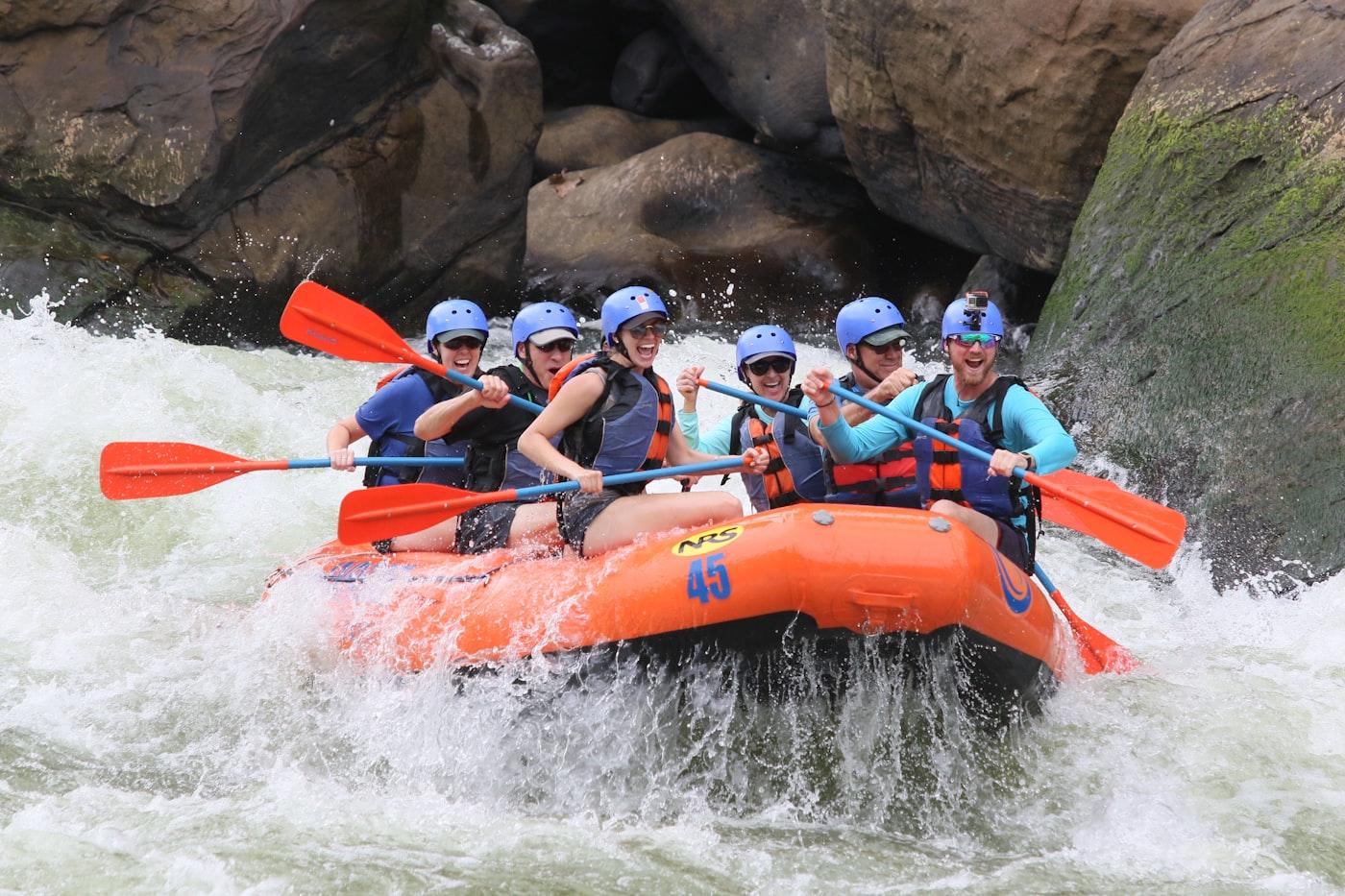 Raft-build and river crossing