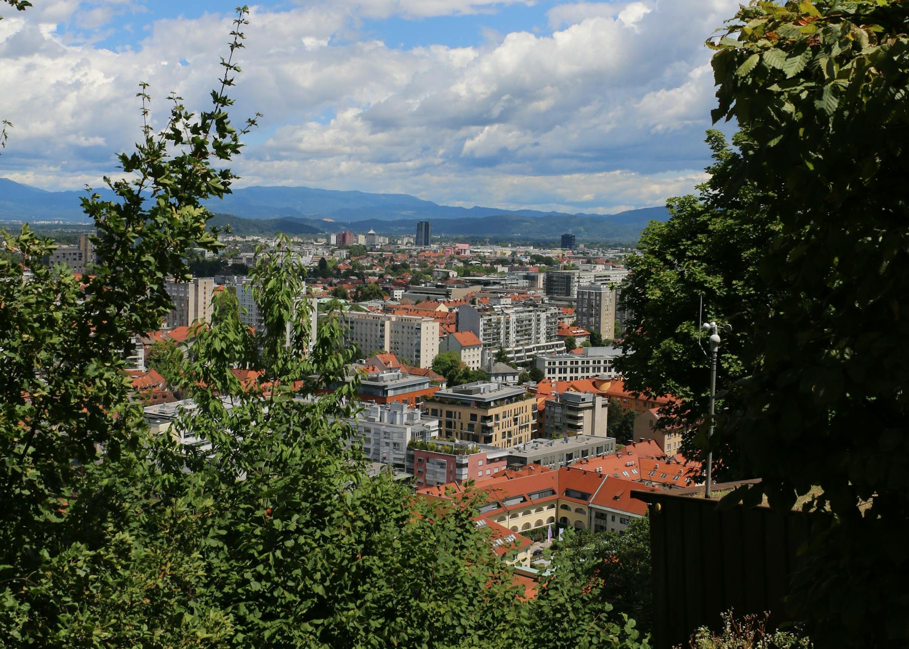 Ljubljana on day 18, Bulgaria + North Macedonia + Albania + Montenegro + Croatia + Bosnia + Slovenia