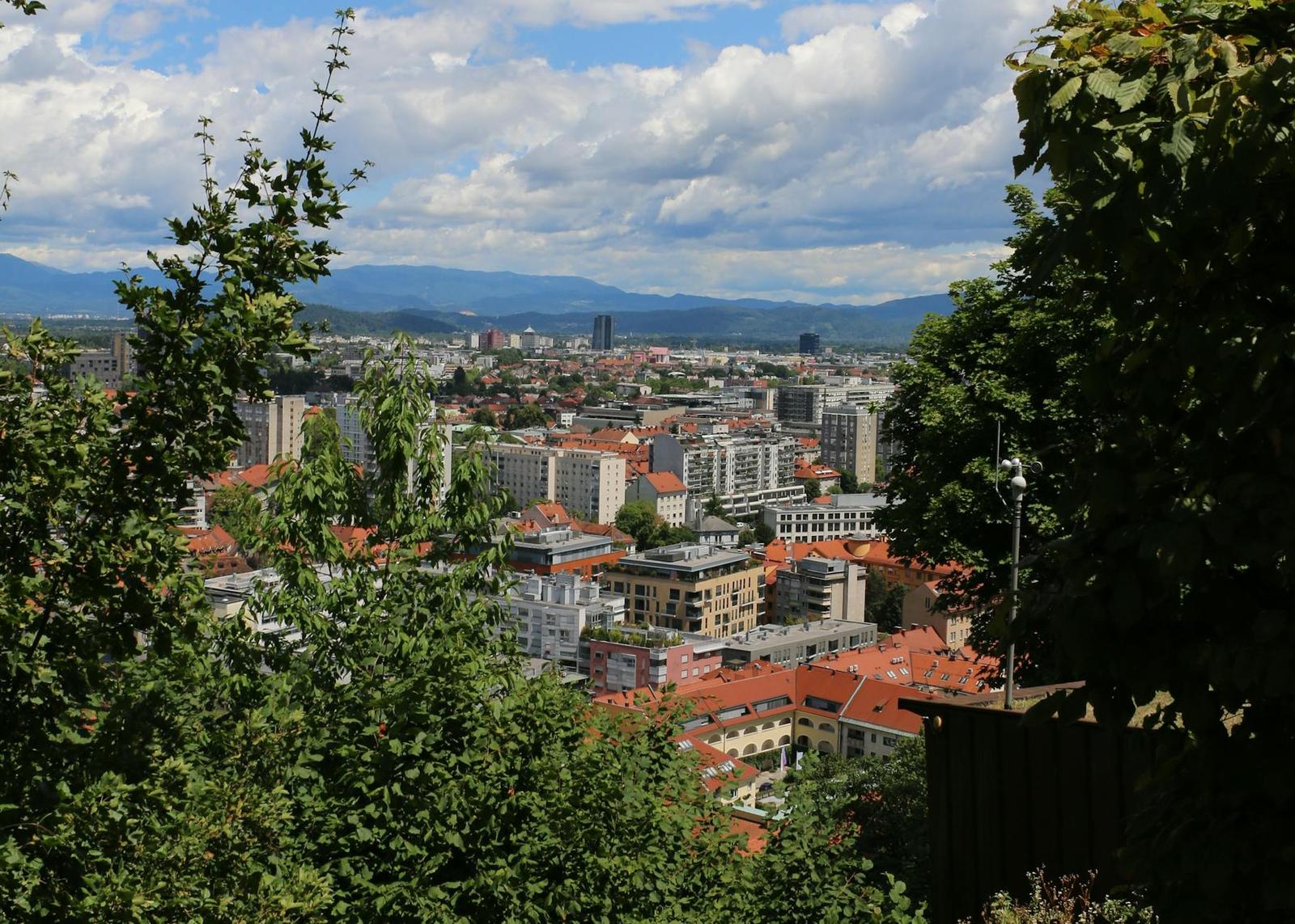 Ljubljana on day 18, Bulgaria + North Macedonia + Albania + Montenegro + Croatia + Bosnia + Slovenia