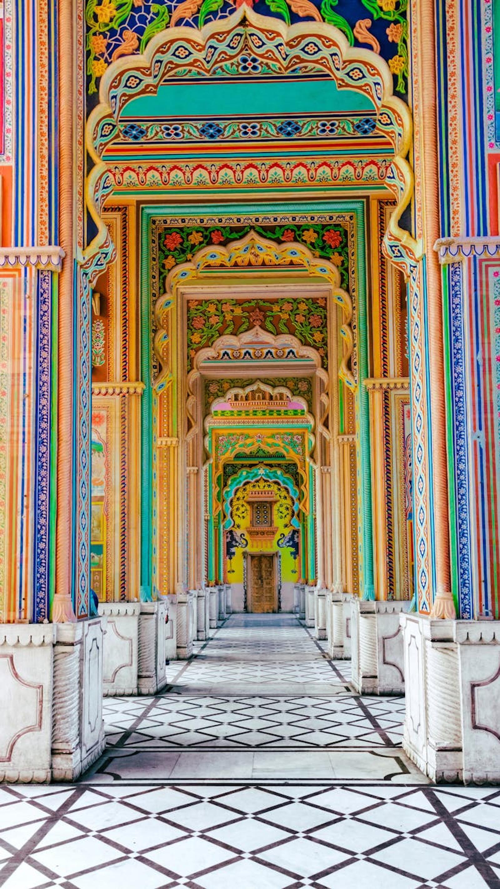 Explore the colorful and ornate arches of Jawahar Circle in Jaipur, a stunning architectural landmark