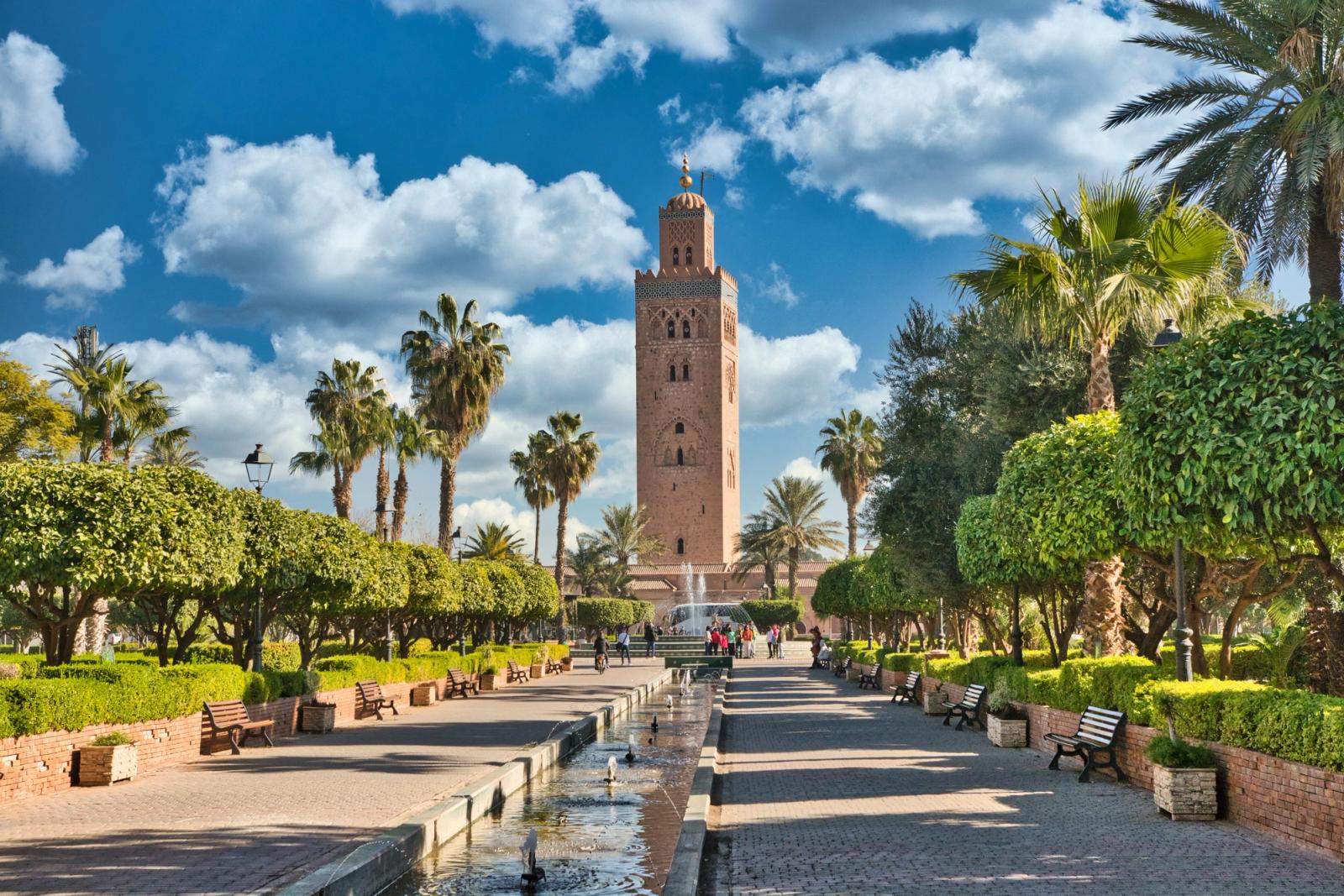 Marrakech medina at dusk