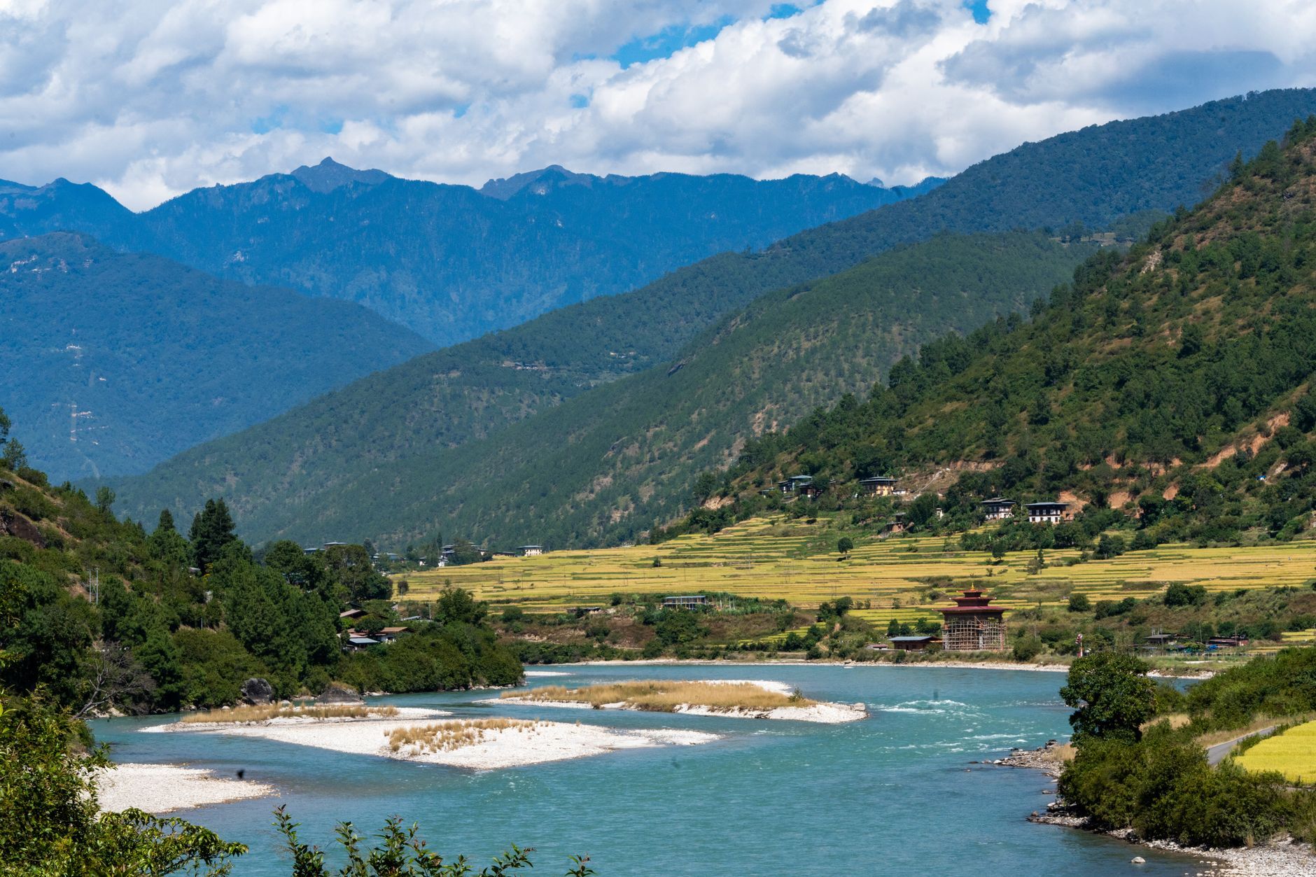 Chimi Lhakhang across — Punakha, Bhutan