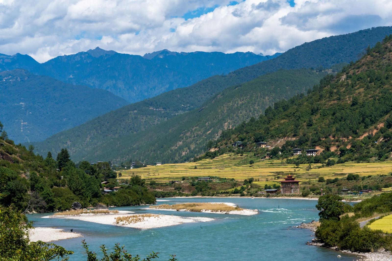 Punakha architecture at night