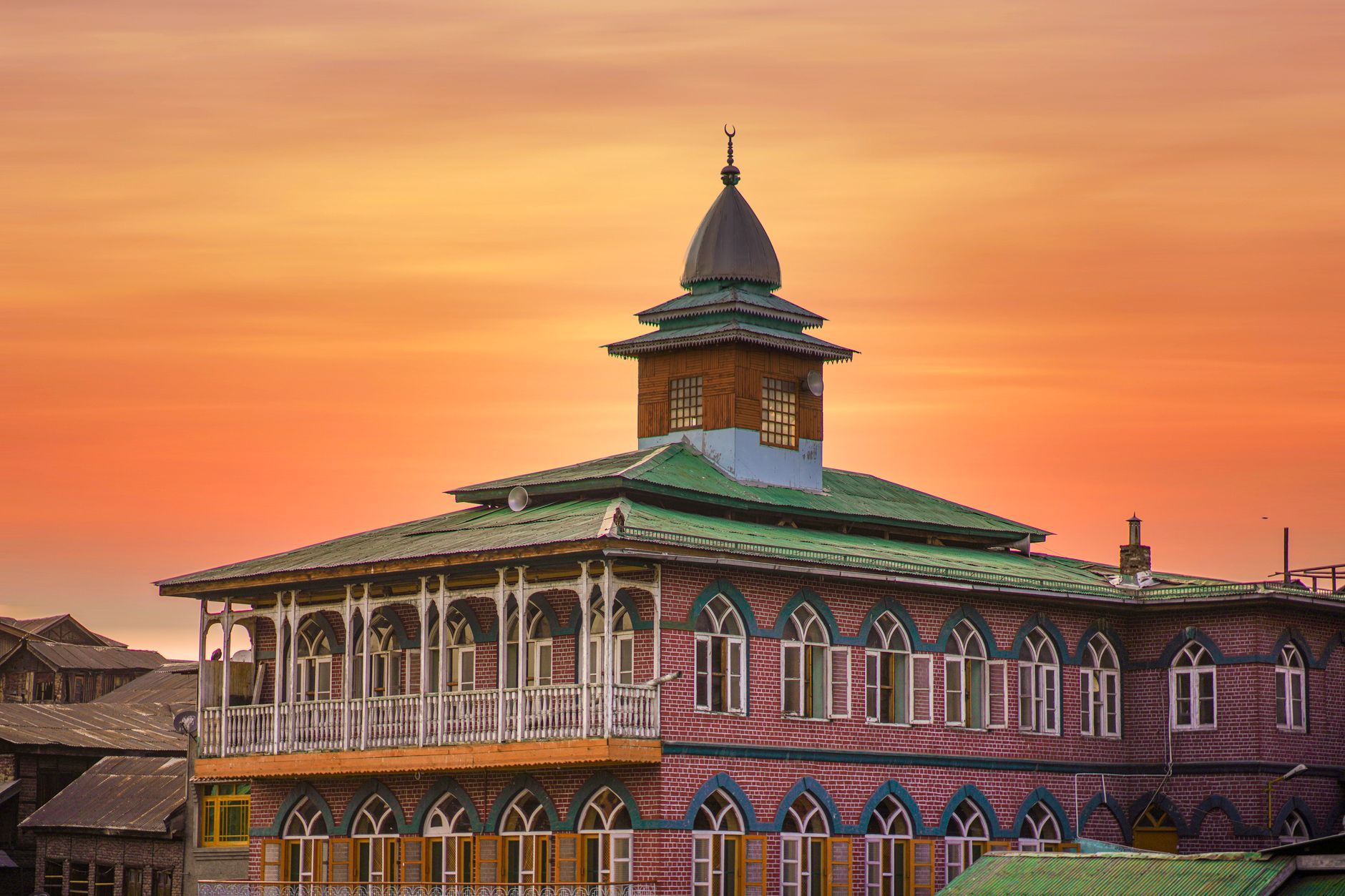 A hotel in Srinagar, India