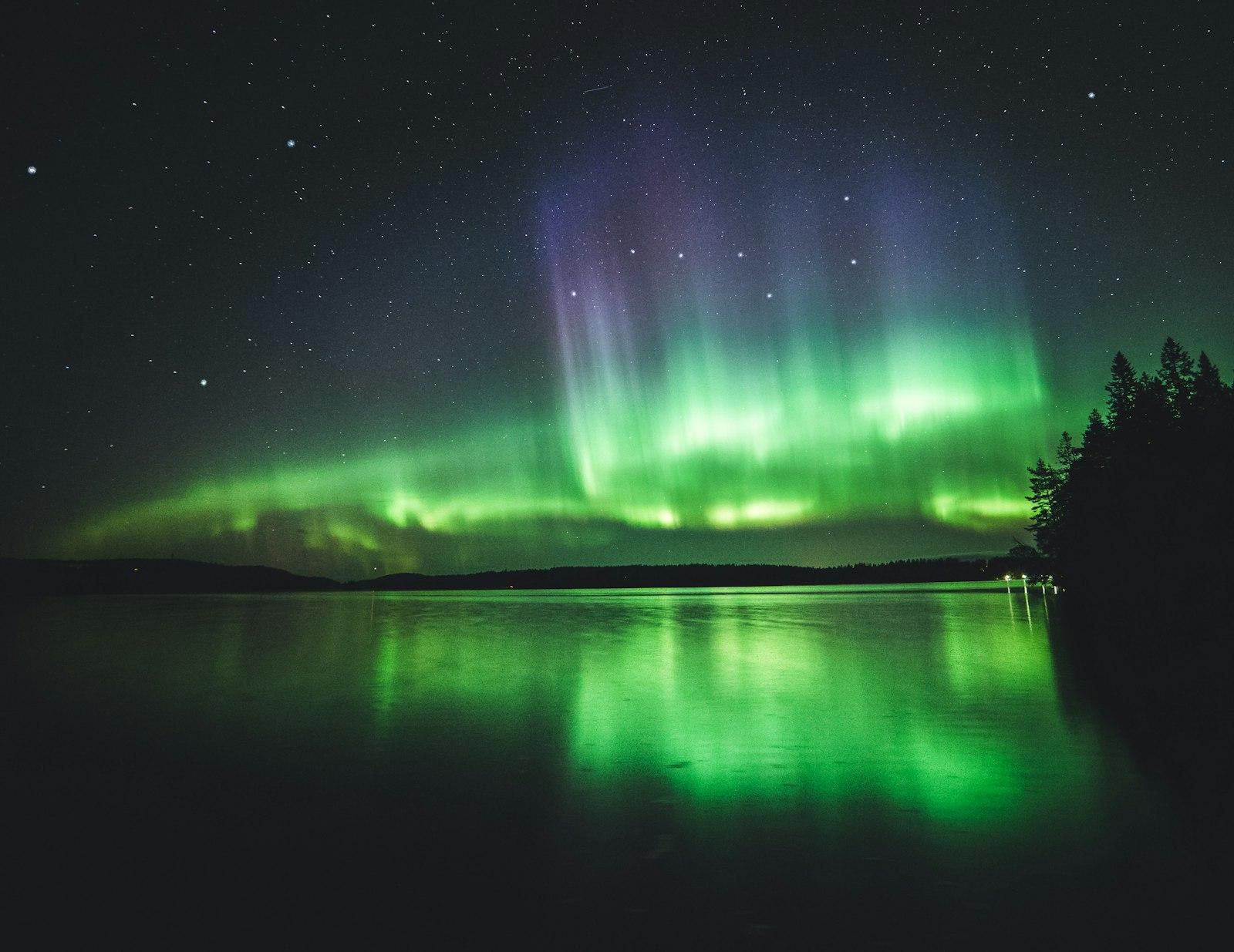 Aurora borealis over Finnish Lapland