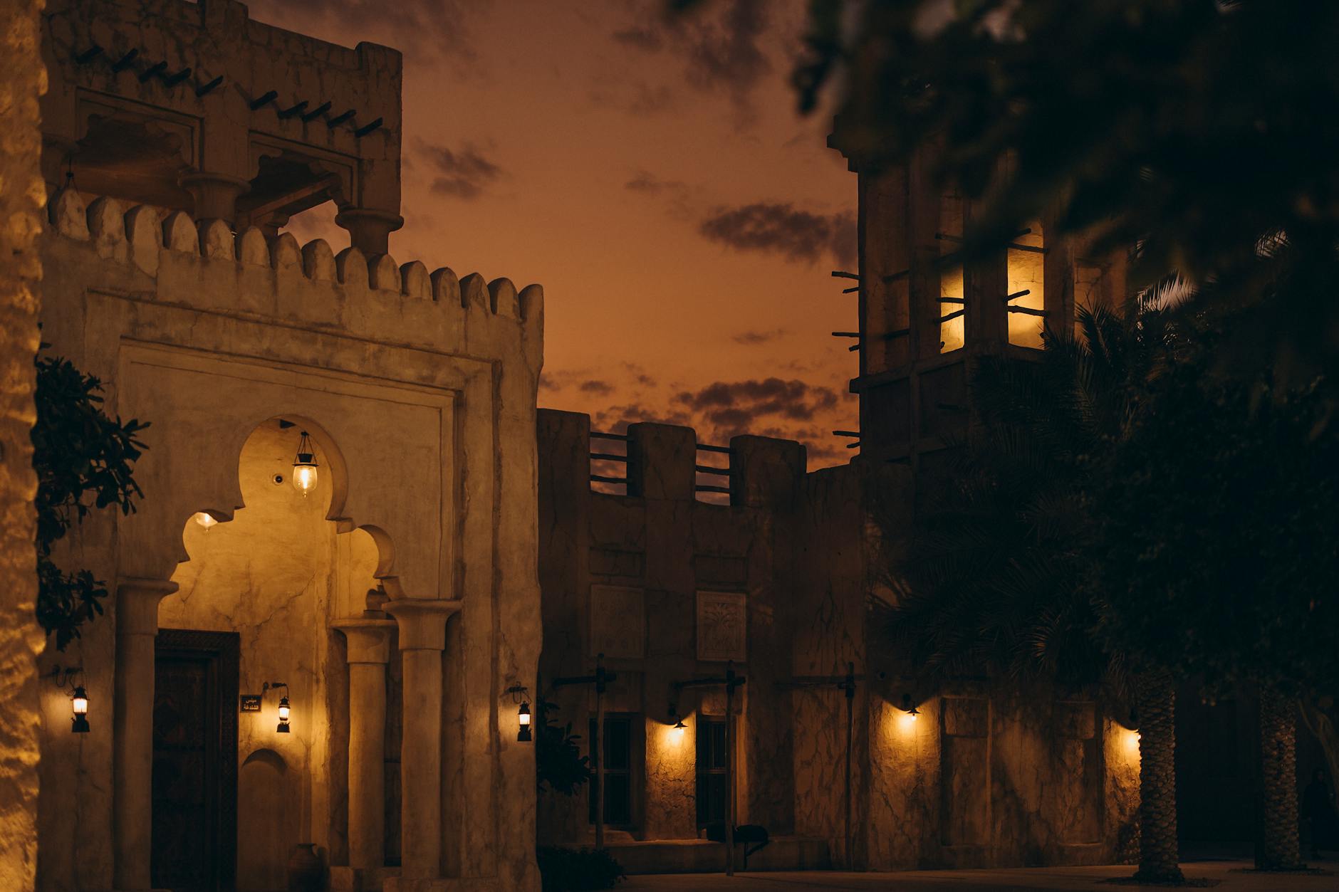 Anantara architecture at night