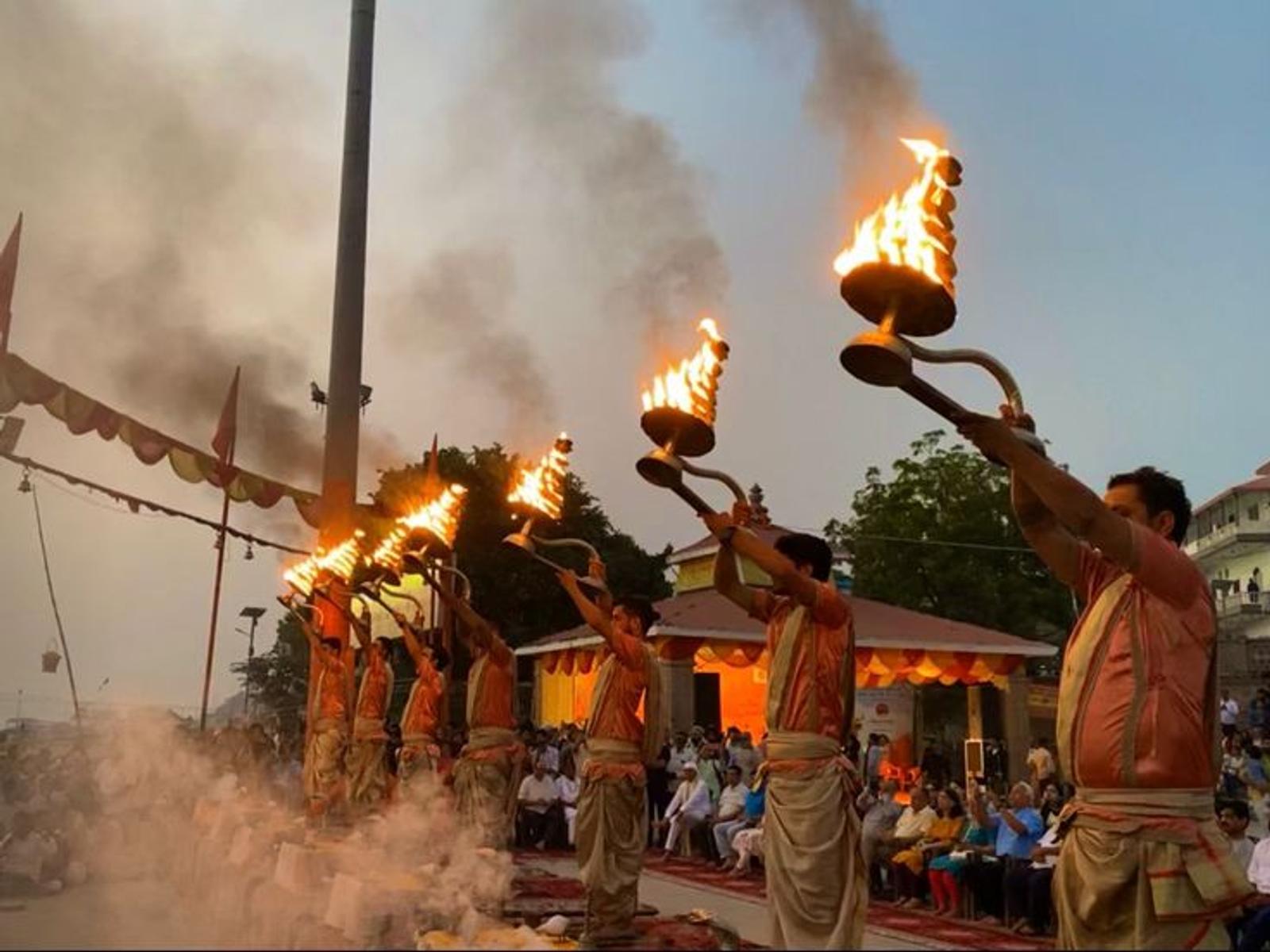Ganga aarti at Triveni Ghat