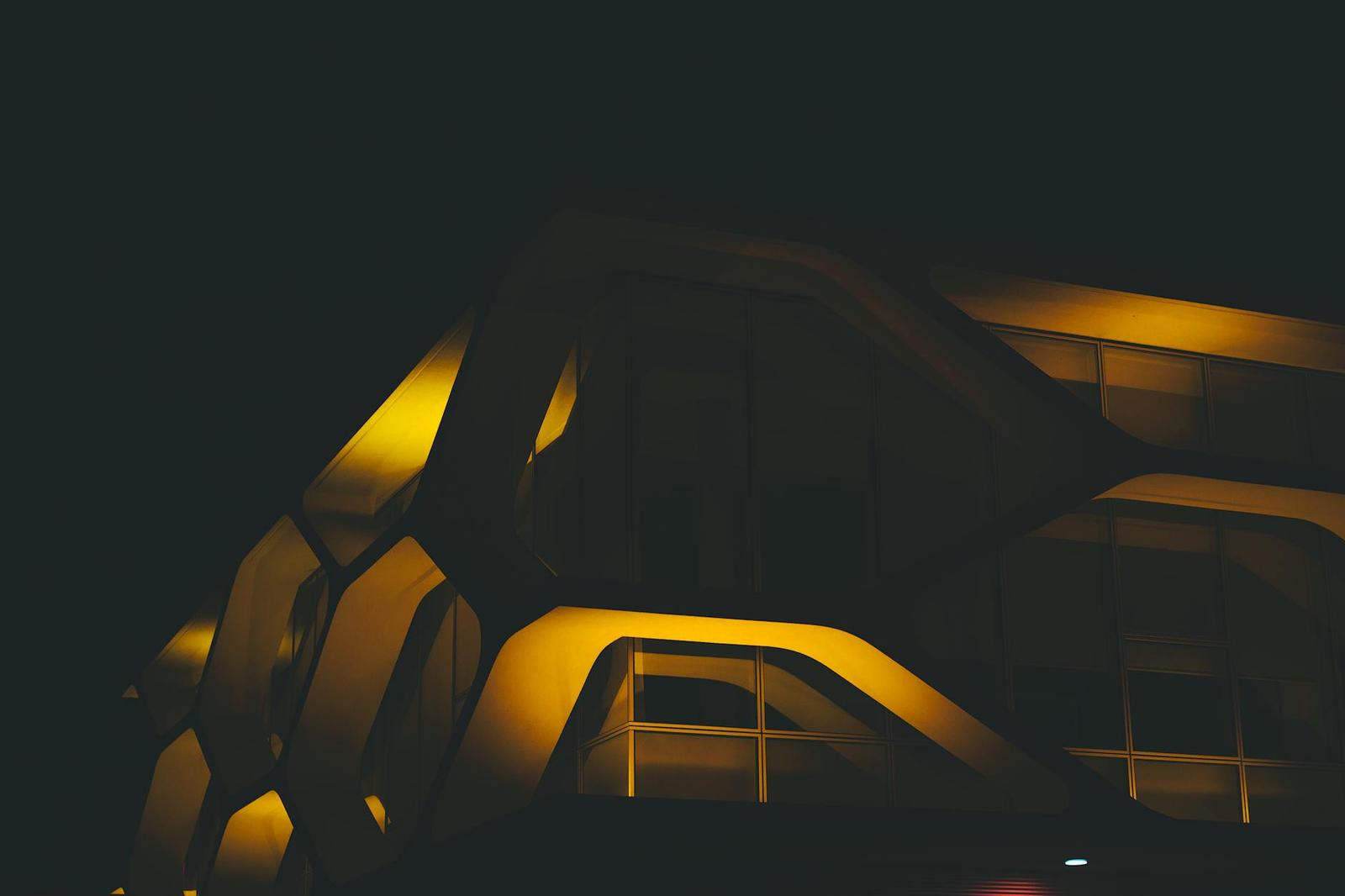 KUTA architecture at night