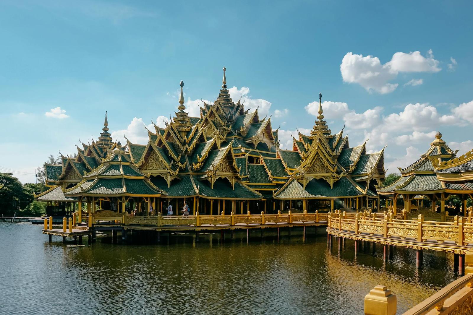 Discover this stunning Thai pavilion with intricate designs at Bangkok's Ancient City