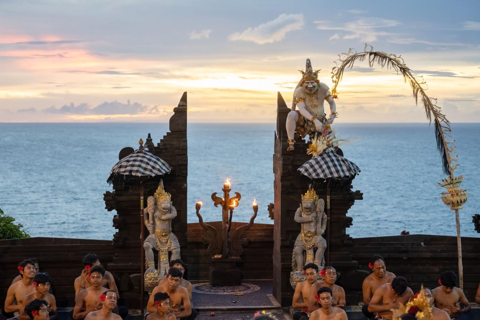 FULL DAY BENOA WATER SPORTS + ULUWATU TEMPLE WITH KECAK DANCE architecture at night