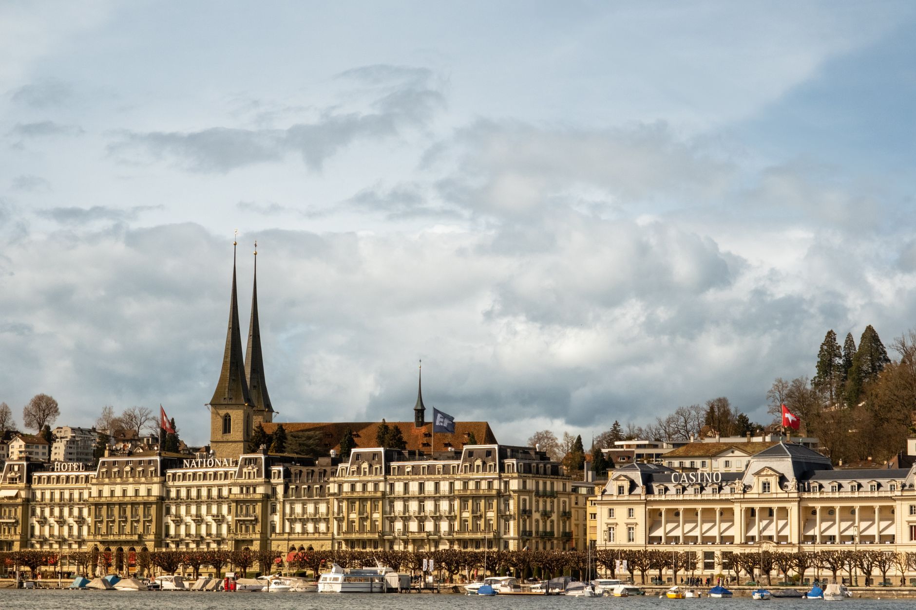 A hotel in Lucerne, Switzerland + Italy