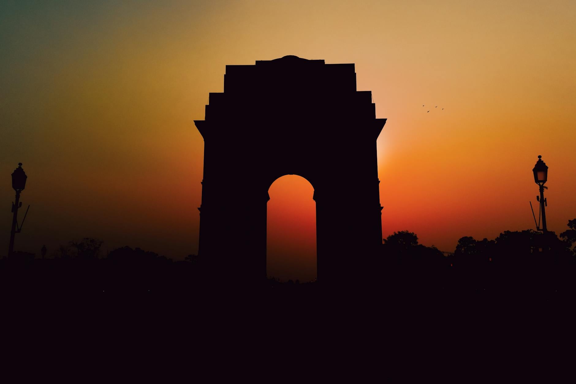 India at golden hour