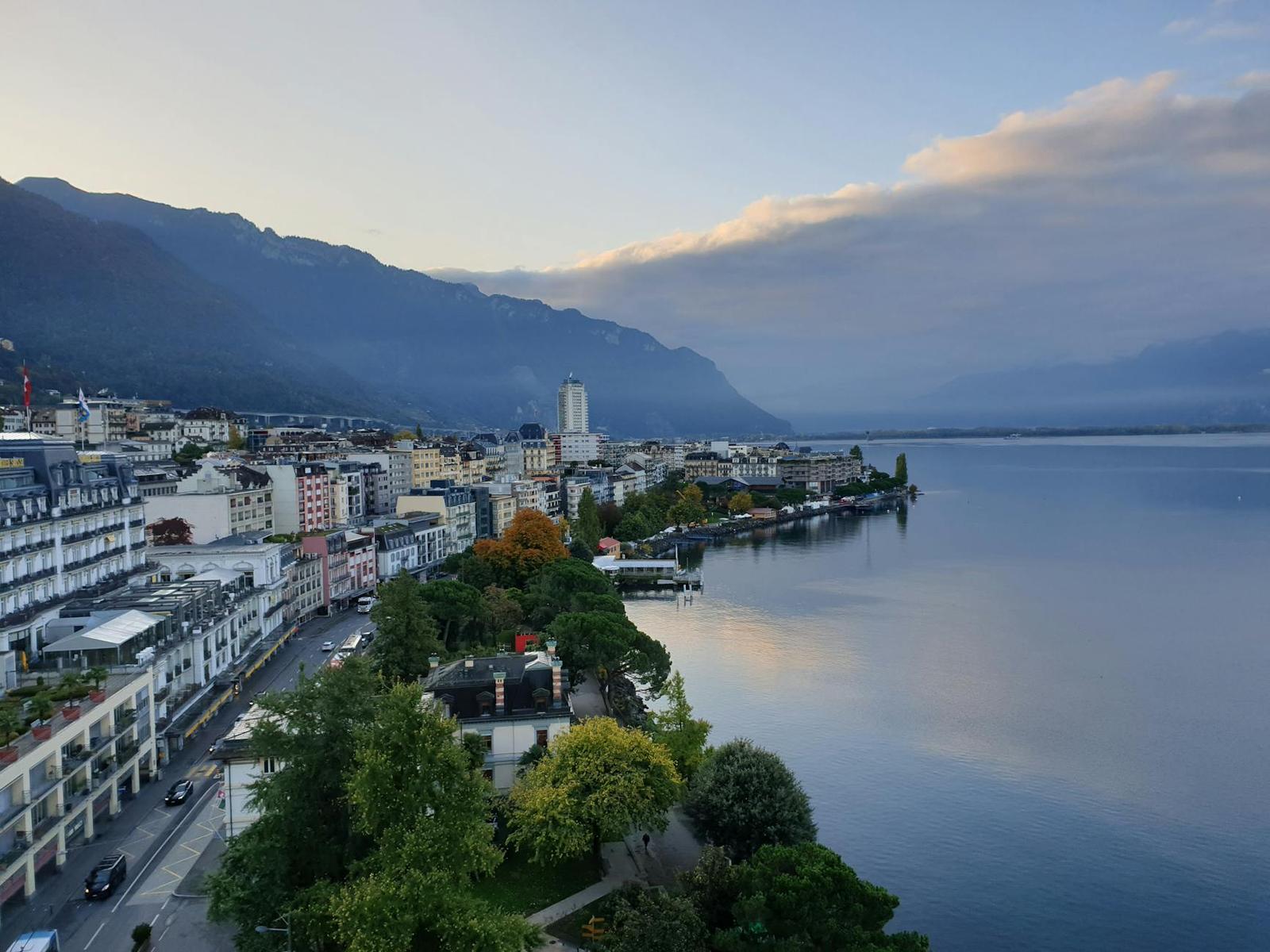 A hotel in Montreux, Switzerland + Italy