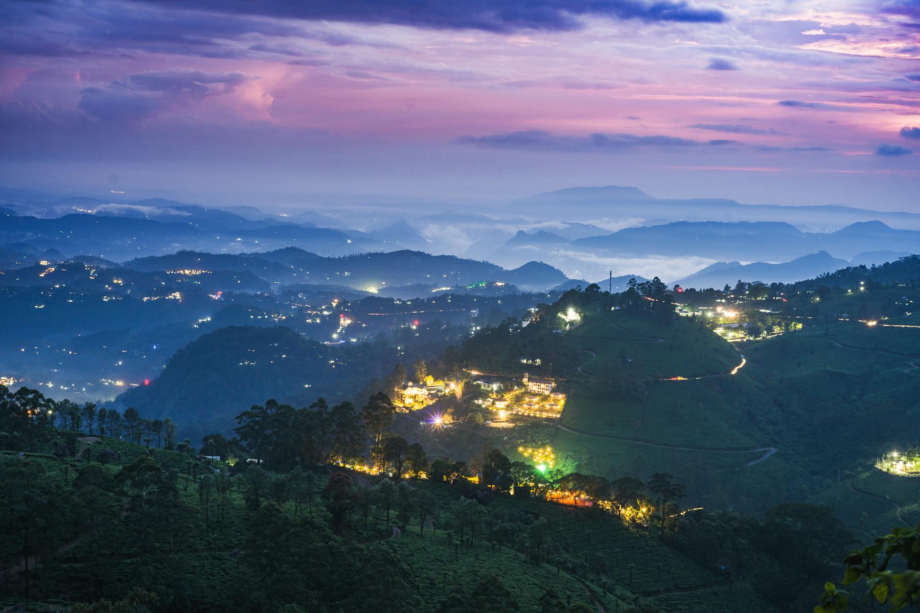 Munnar architecture at night