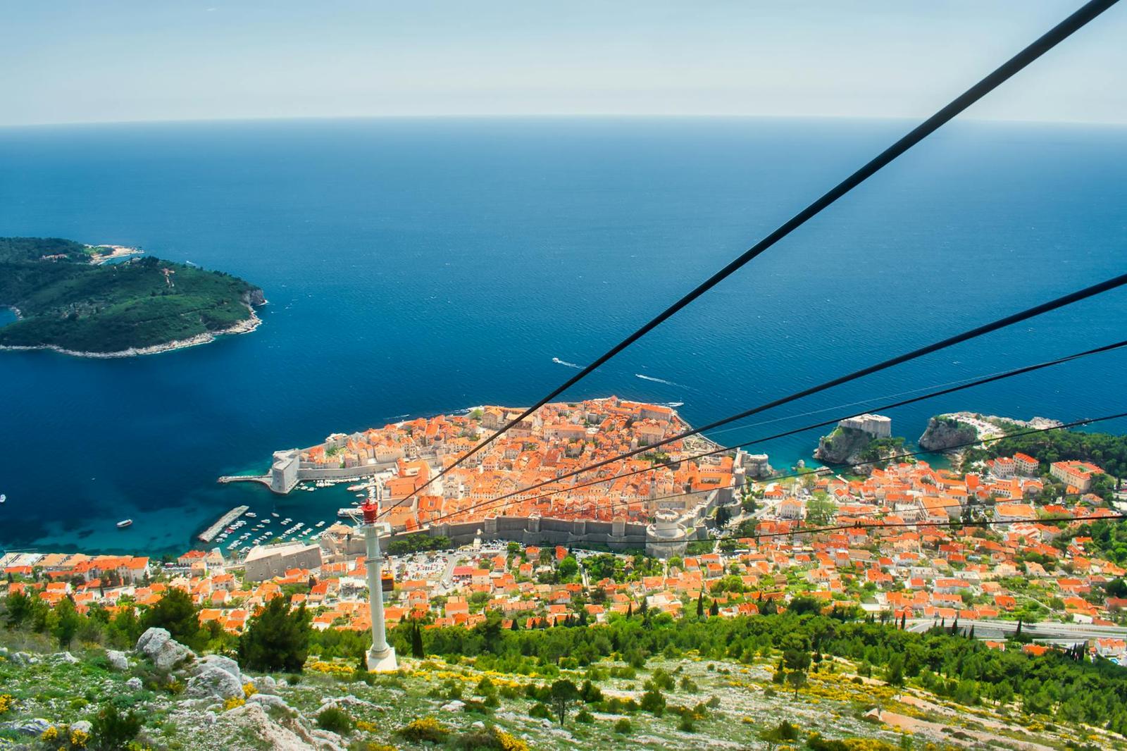 Cable Car Ride To Mt Srd on day 8, Bulgaria + North Macedonia + Albania + Montenegro + Croatia + Bosnia + Slovenia
