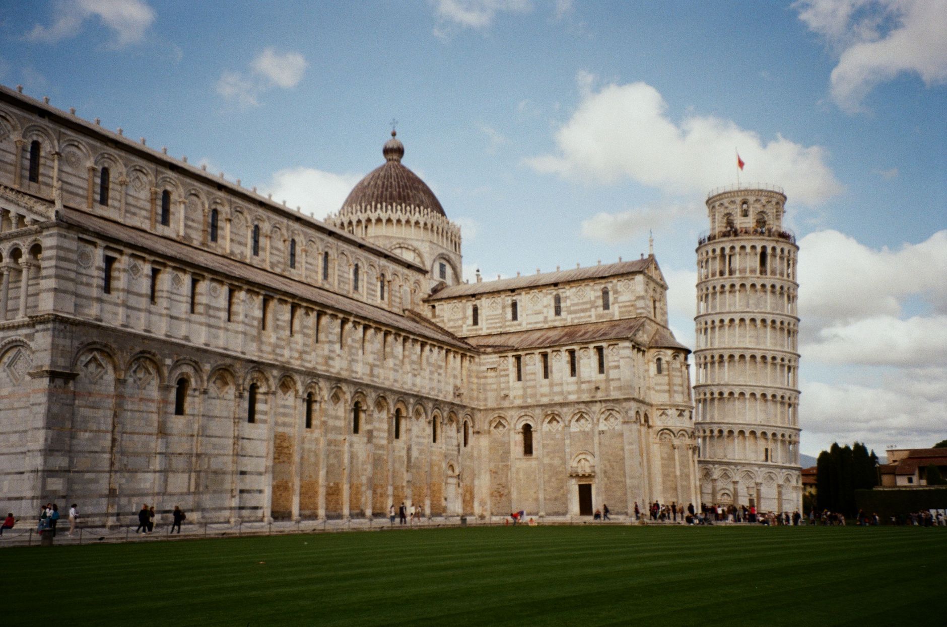 Leaning Tower Of Pisa & Cathedral on day 10, Switzerland + Italy