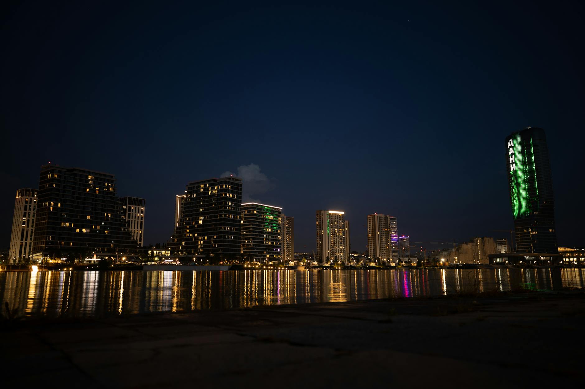 City architecture at night