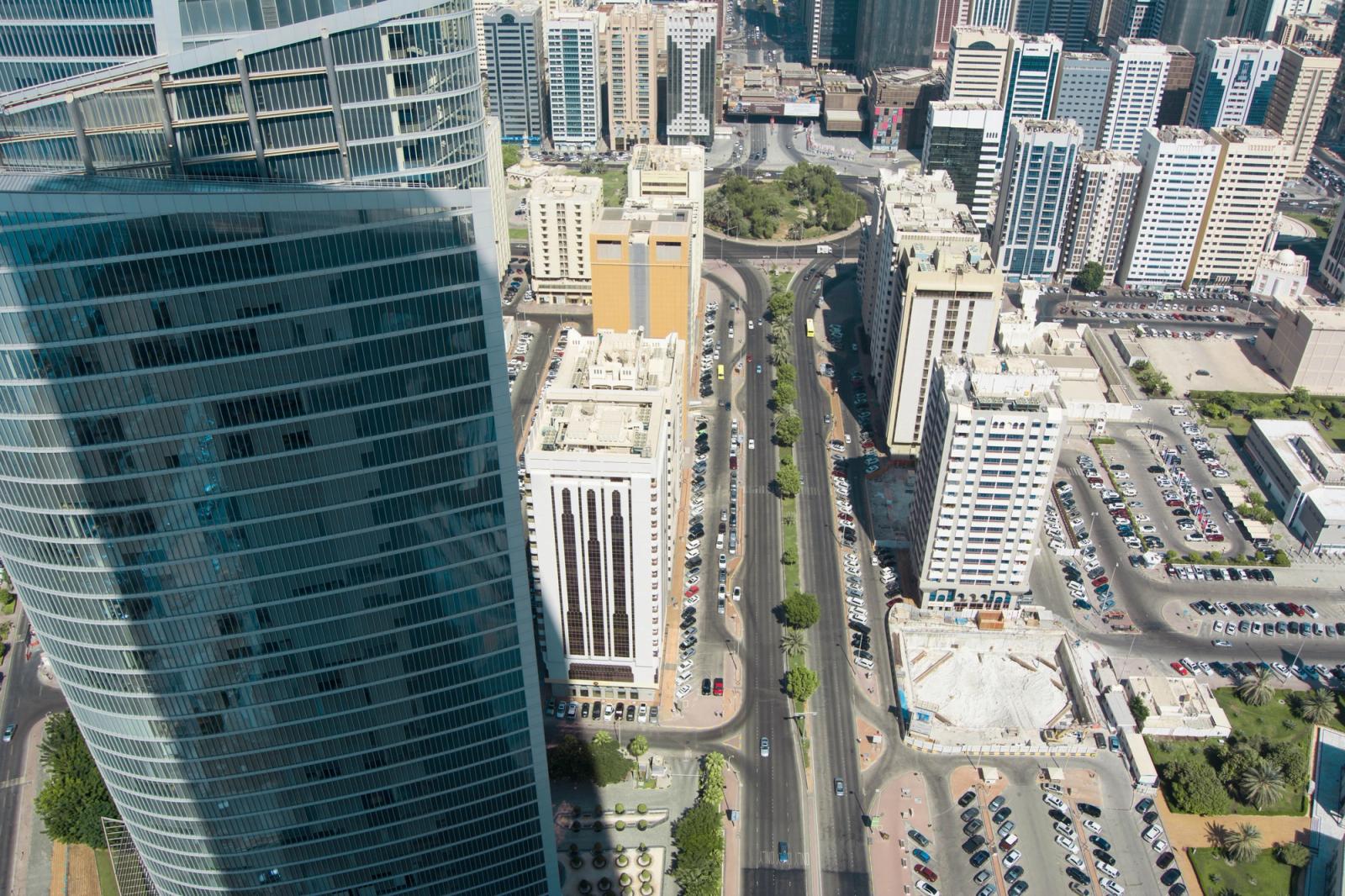 Stunning aerial cityscape capturing the architecture and skyline of Abu Dhabi