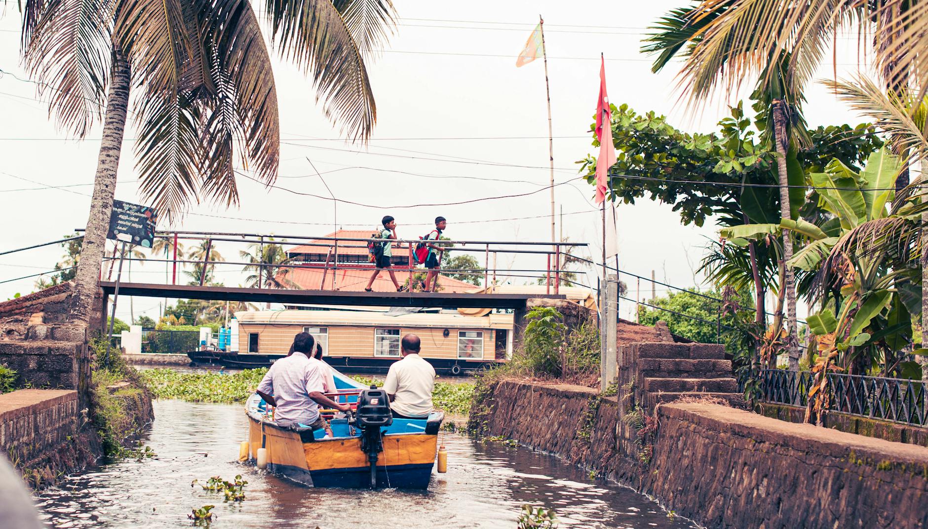 A hotel in Alleppey, India