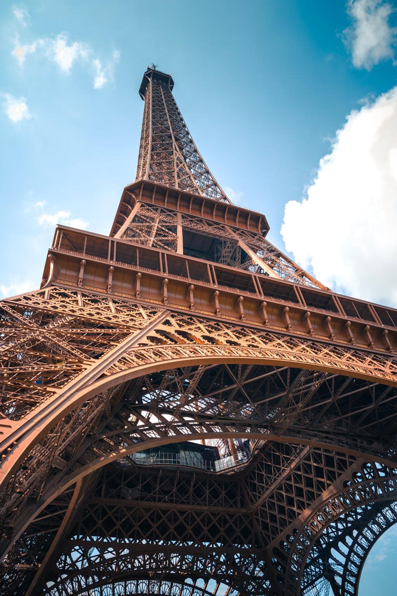 Stunning view of the Eiffel Tower in Paris, France