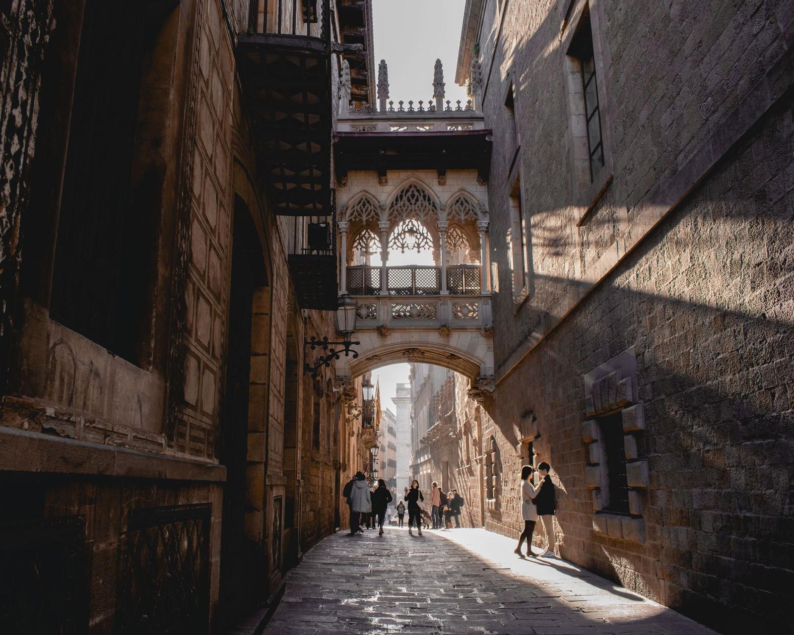 Gaud light through — Barcelona, Spain