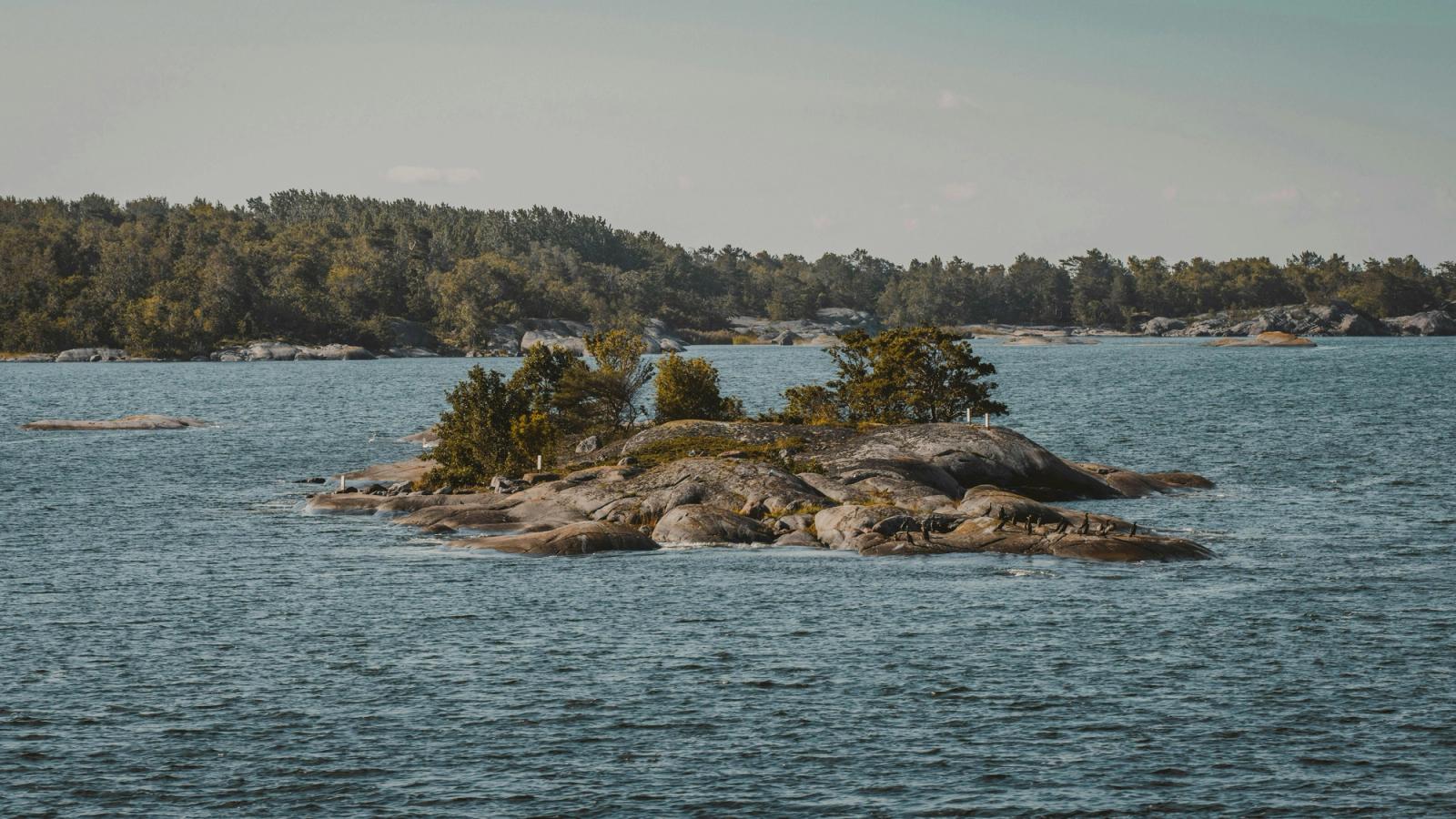 Peaceful island landscape in Turku Archipelago, Finland, showcasing nature's beauty