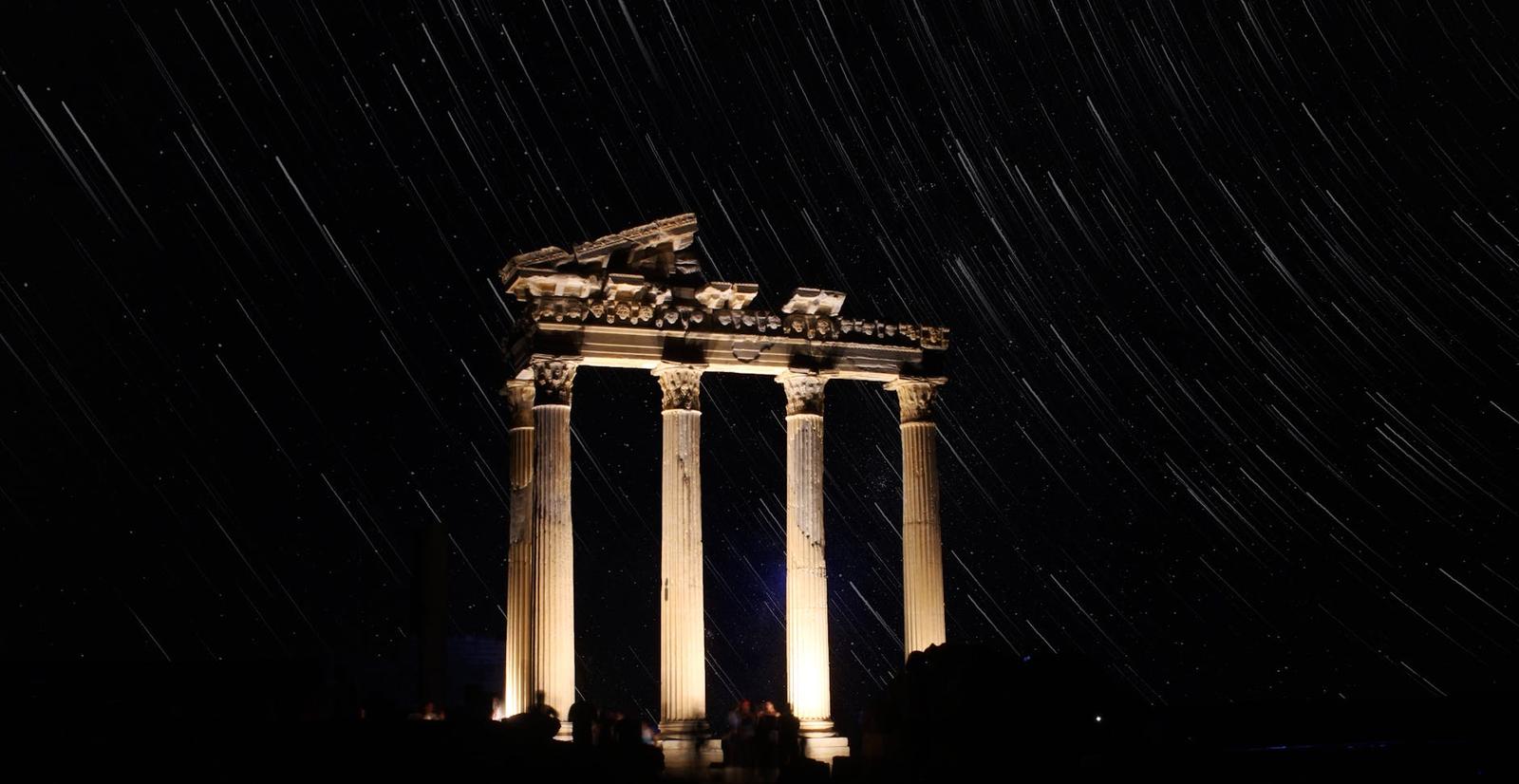 Antalya architecture at night