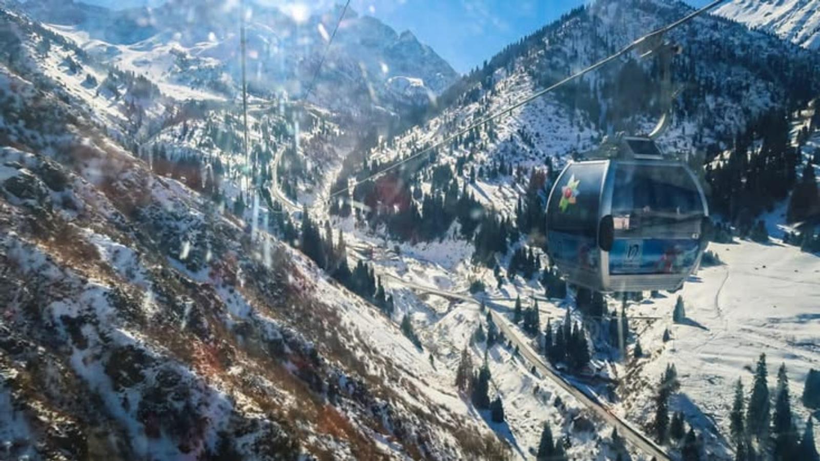 Shymbulak cable-car ascent