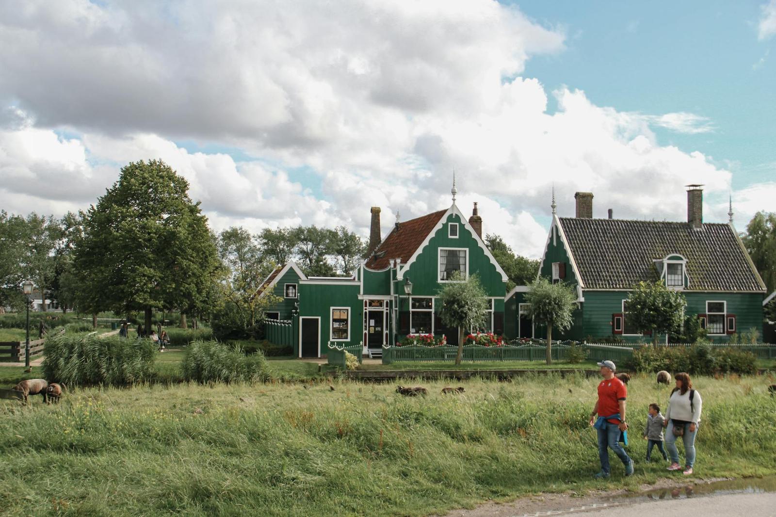 Charming Dutch houses and a family stroll in Zaanse Schans, Netherlands