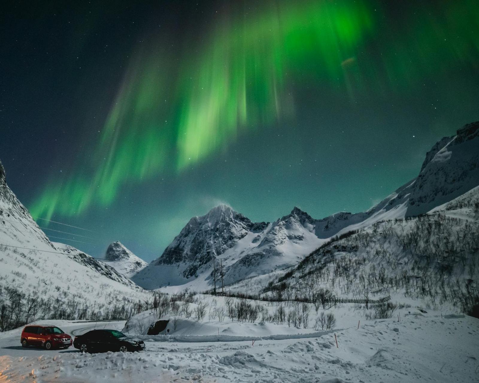 Northern Lights Tour By Bus In Tromso on day 2, Norway + Portugal + France