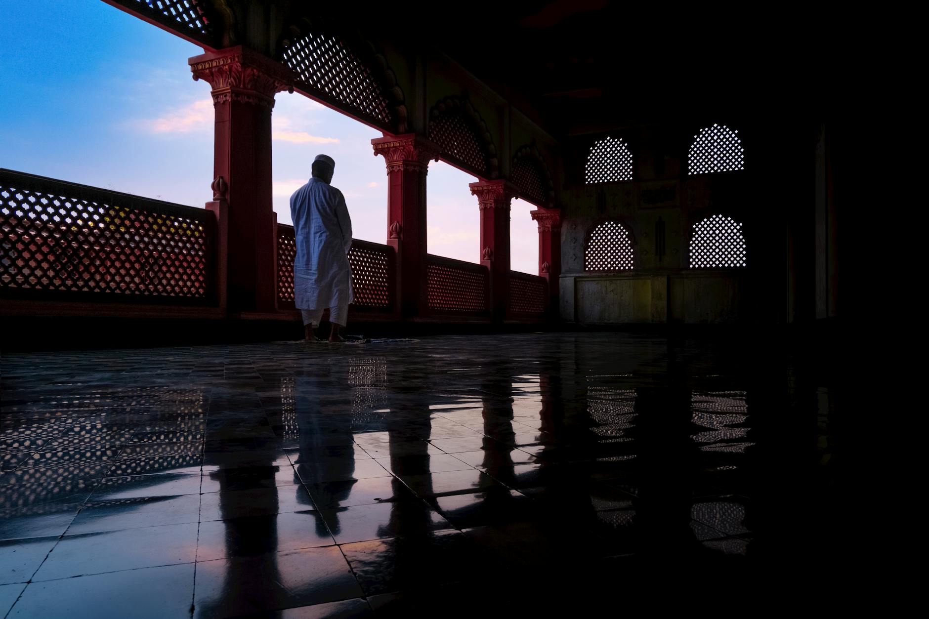 India at golden hour