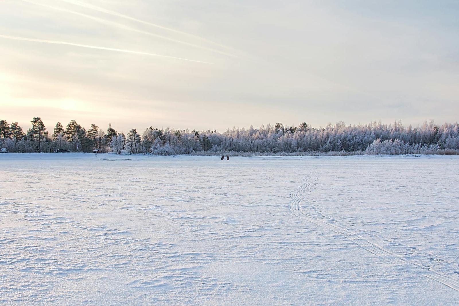frozen lake — Rovaniemi, Finland