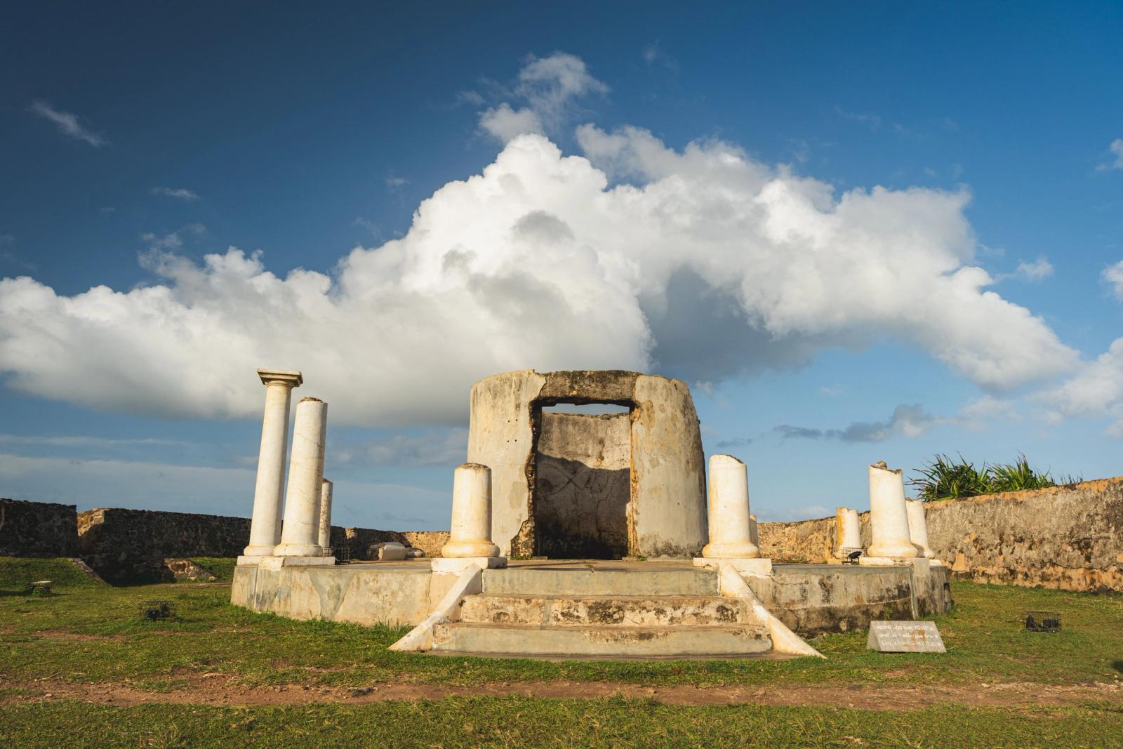 Explore ancient architectural ruins at the historic Galle Fort in sunny Sri Lanka