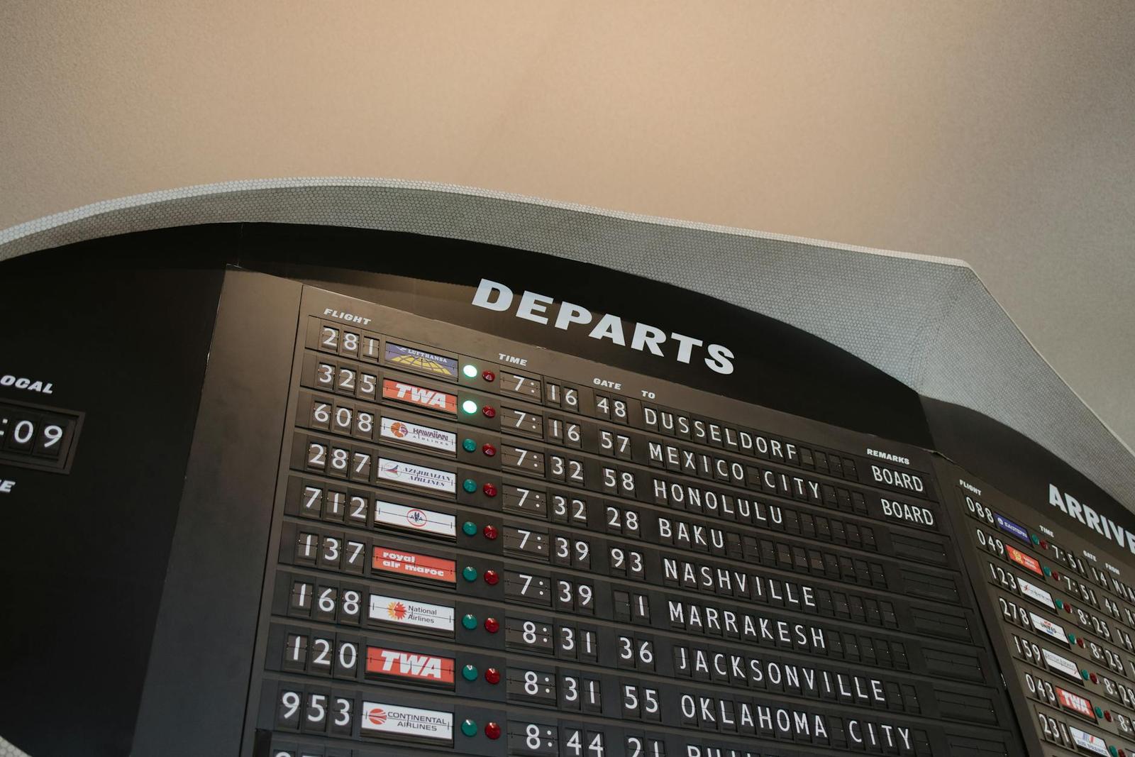 Departure on day 15, USA