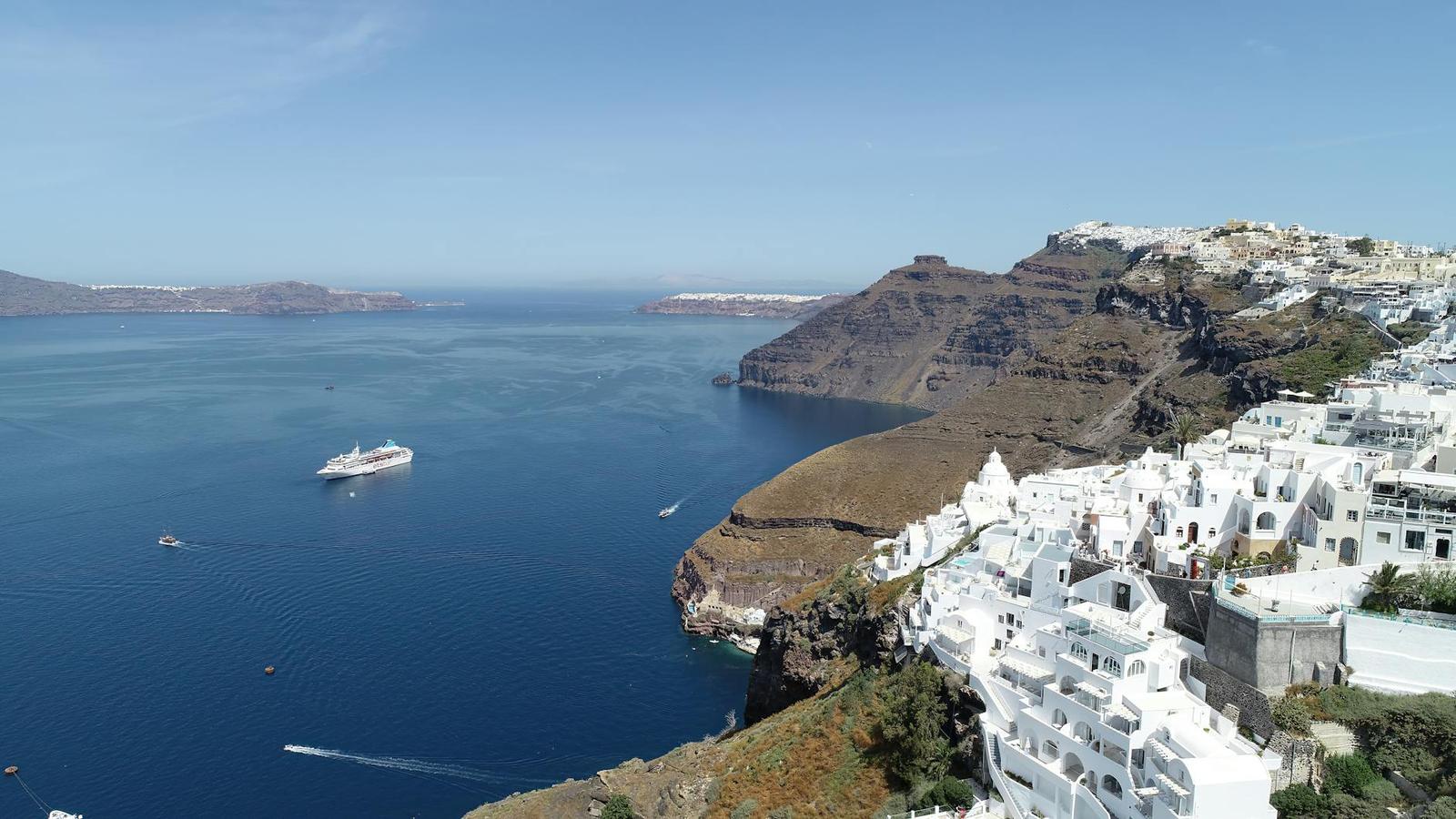 Full Day Caldera Cruise And Volcano Sightseeing on day 2, Greece + Hungary + Austria + Czechia + Denmark
