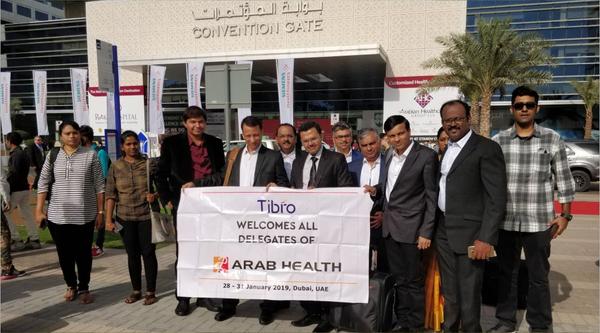 People at the Tibro event, posing together.