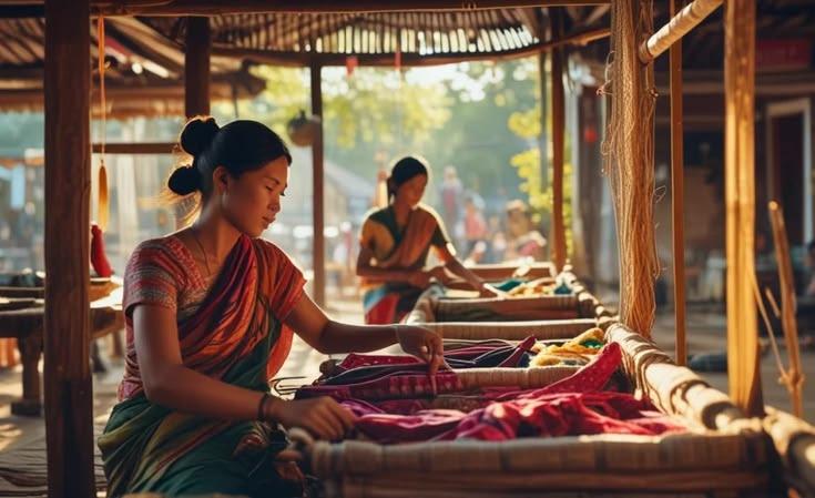 Weaving-village visit
