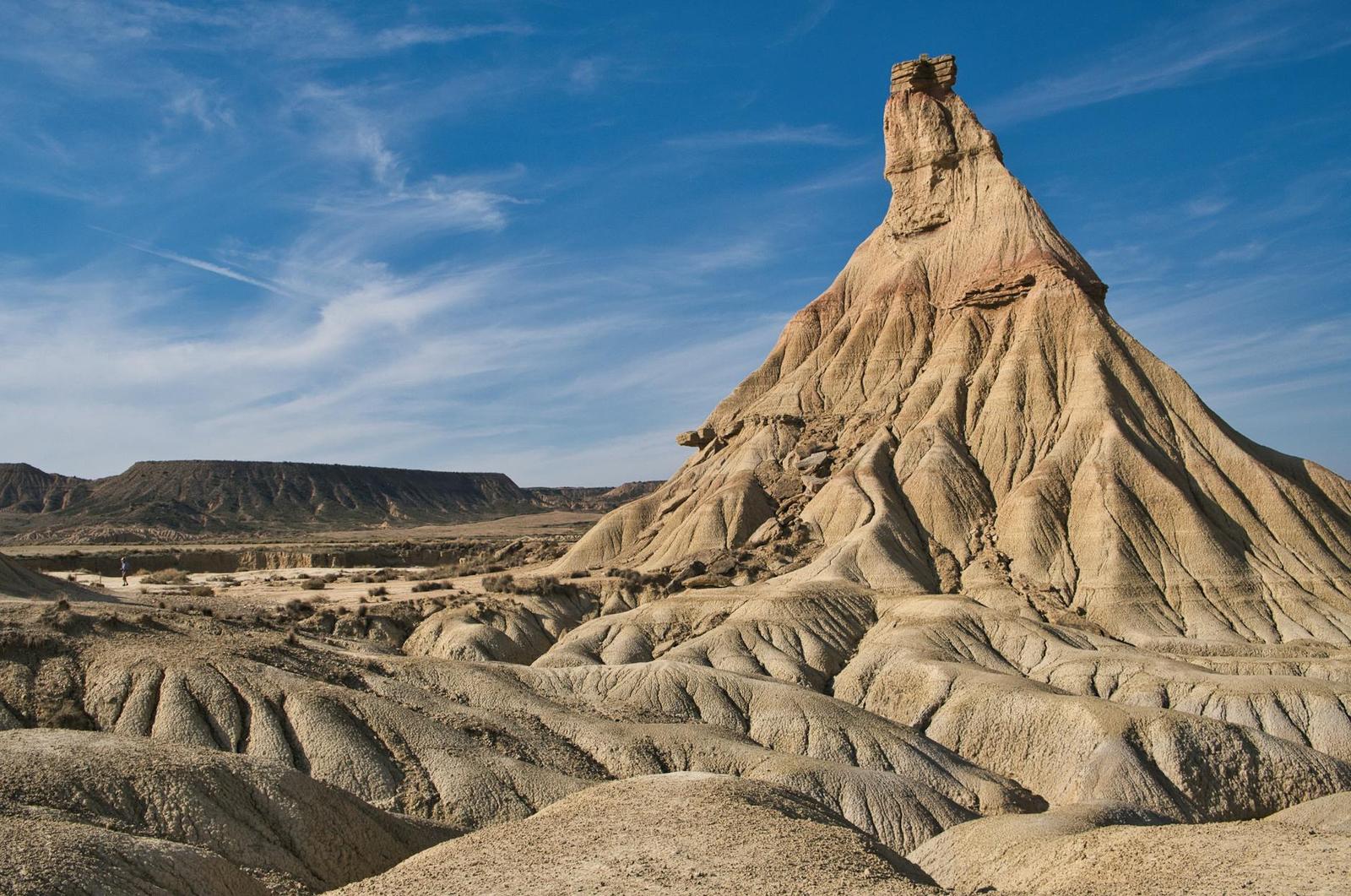 Explore the striking rock formations of Bardenas Reales, a semi-desert region in Spain