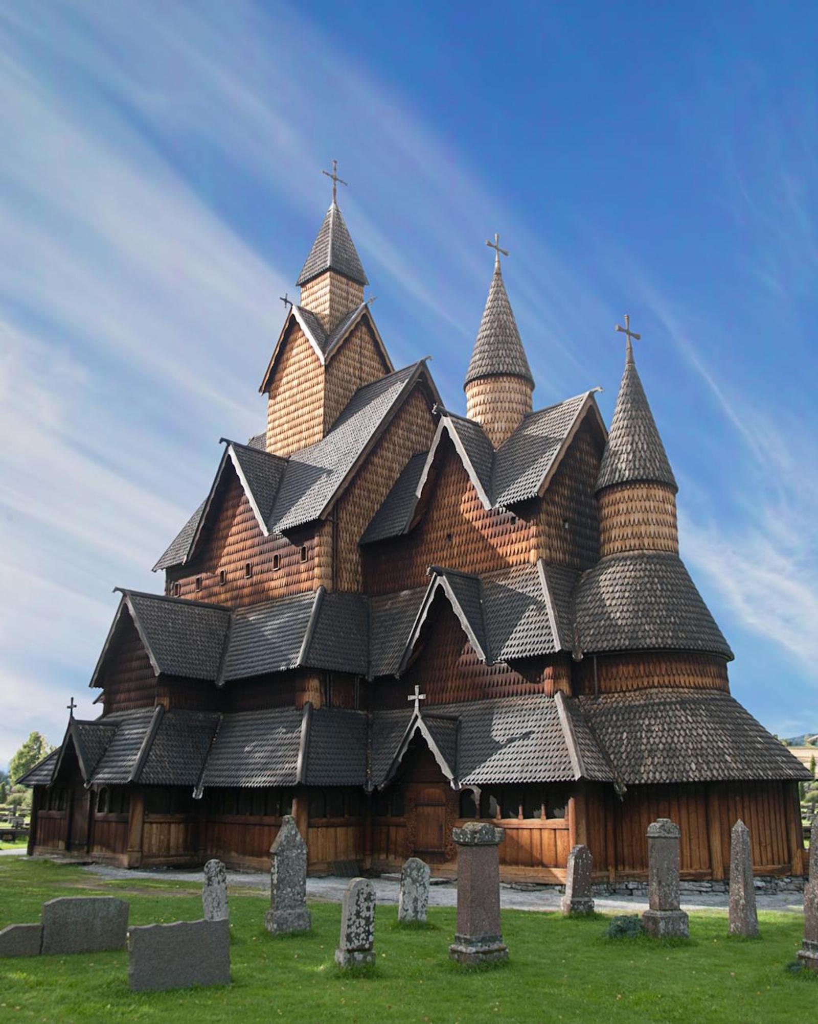 Beautiful Heddal Stave Church in Norway