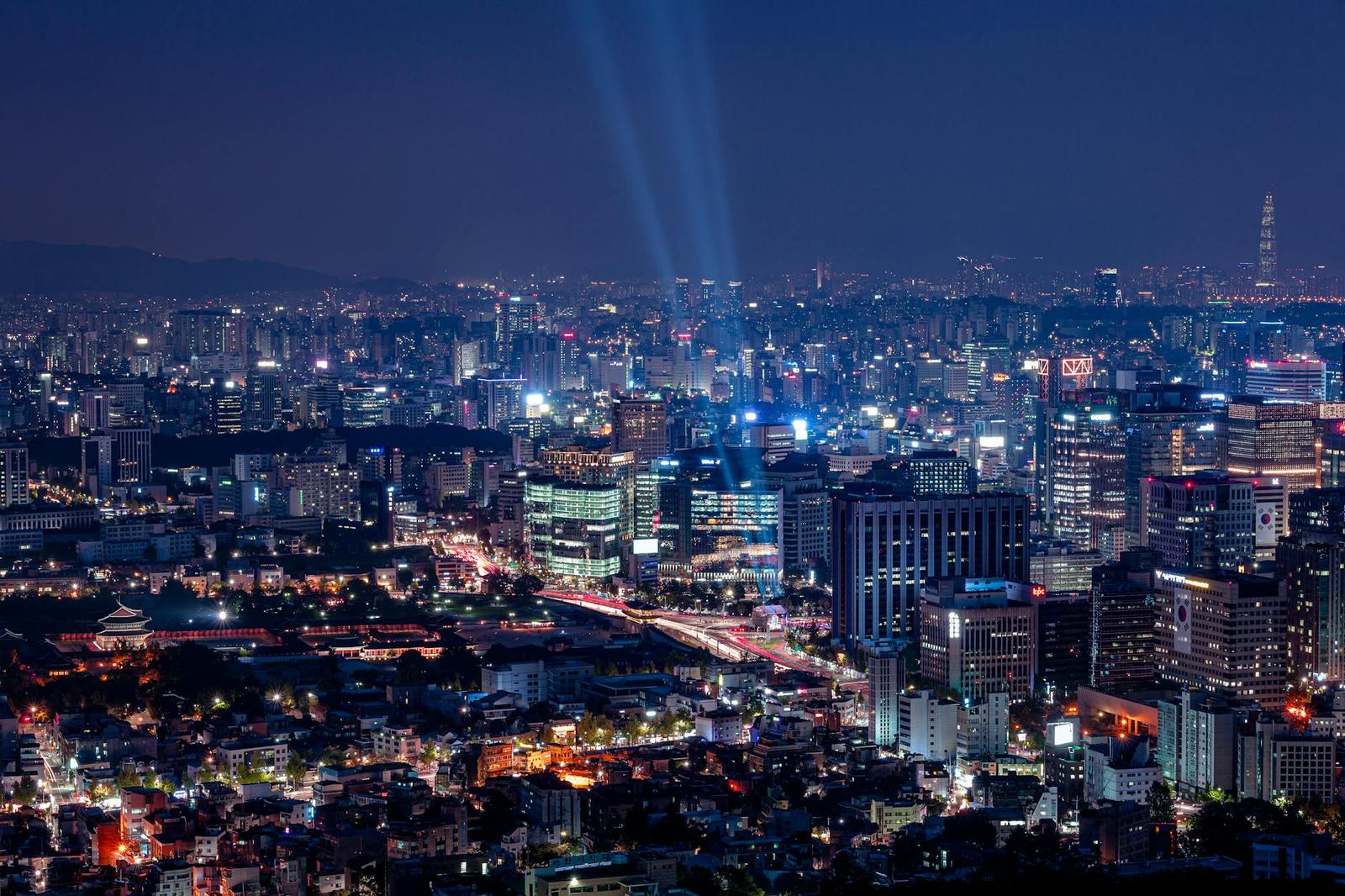SEOUL architecture at night