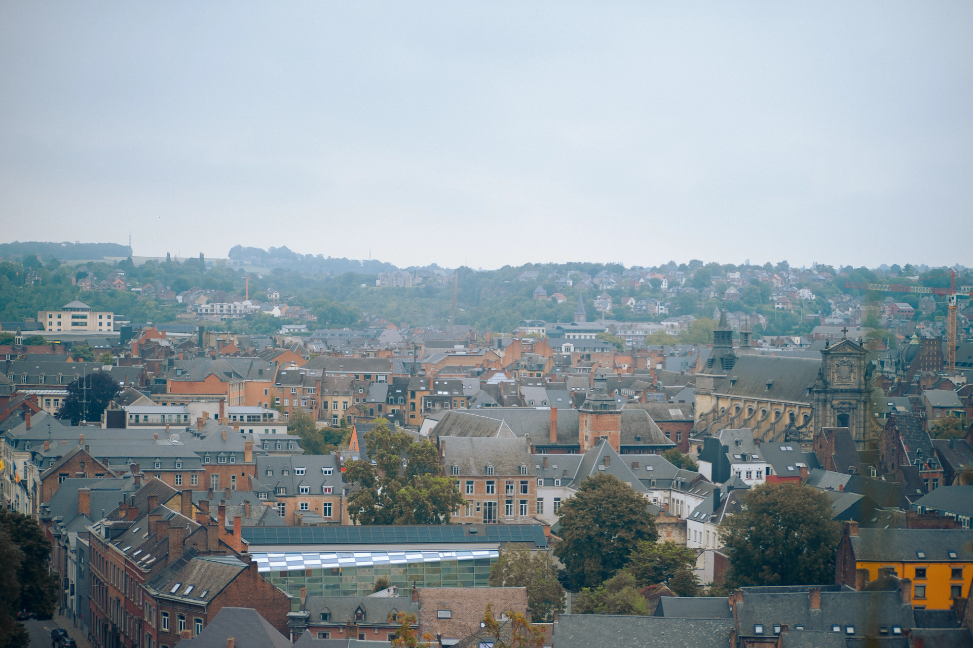 Discover the charming skyline of Namur, Belgium, showcasing historic architecture and scenic views
