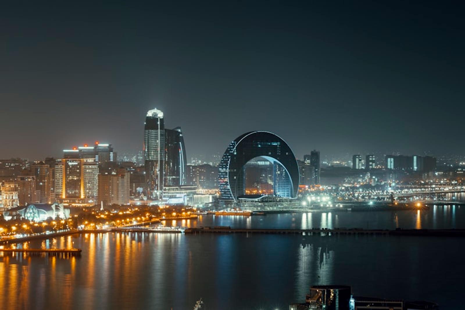 Baku night panorama