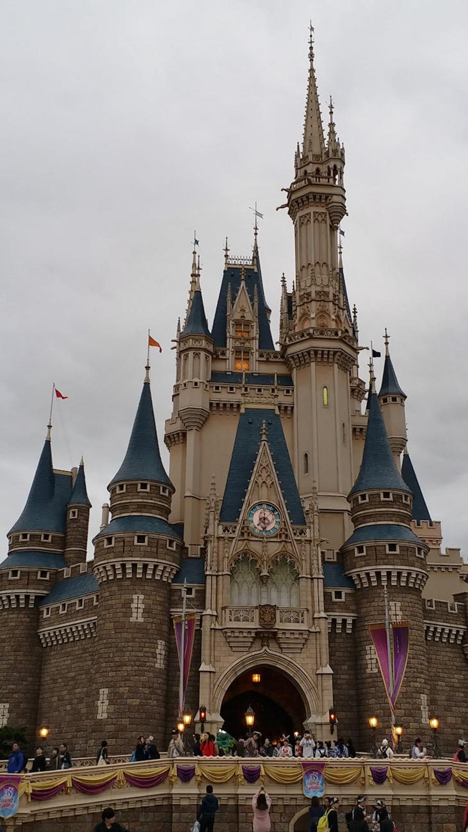 Stunning image of the iconic Cinderella Castle at Tokyo Disneyland, Japan