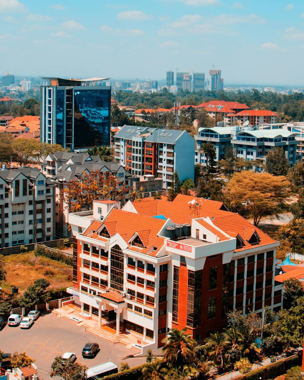 Explore the vibrant cityscape of Nairobi from above