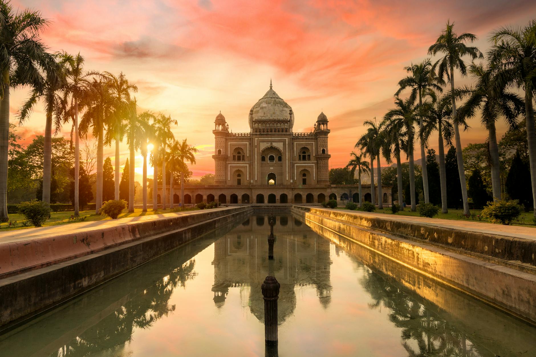 India at golden hour