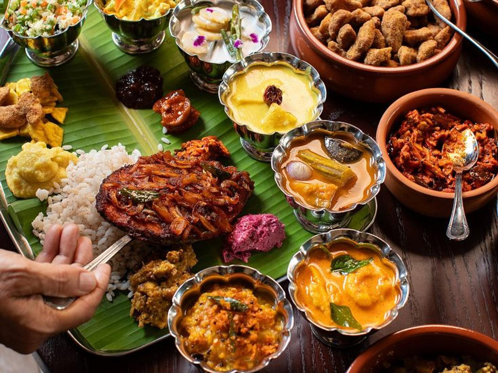 Traditional sadhya feast