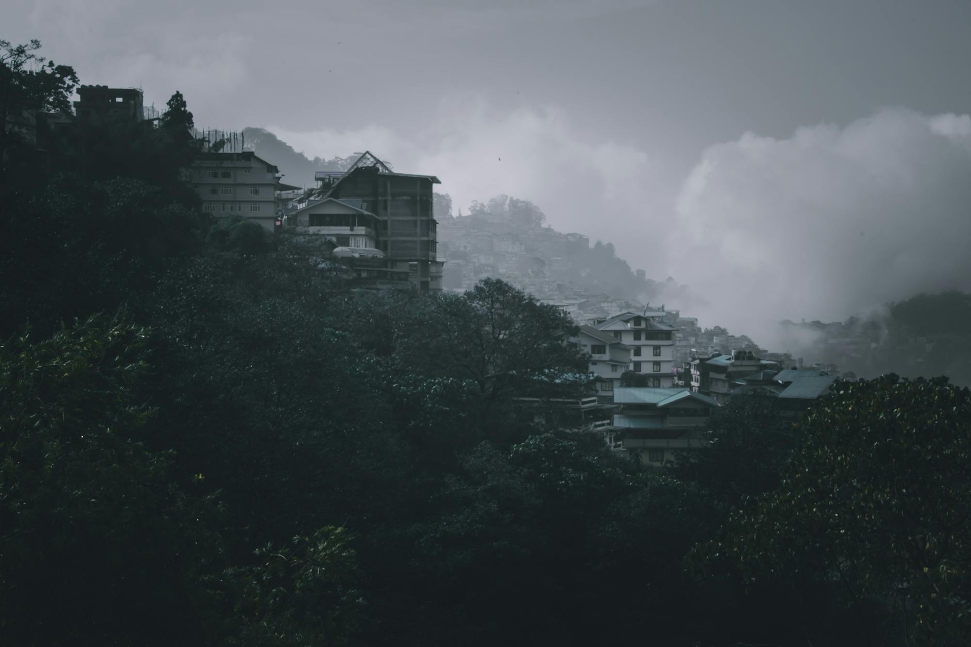North Sikkim architecture at night