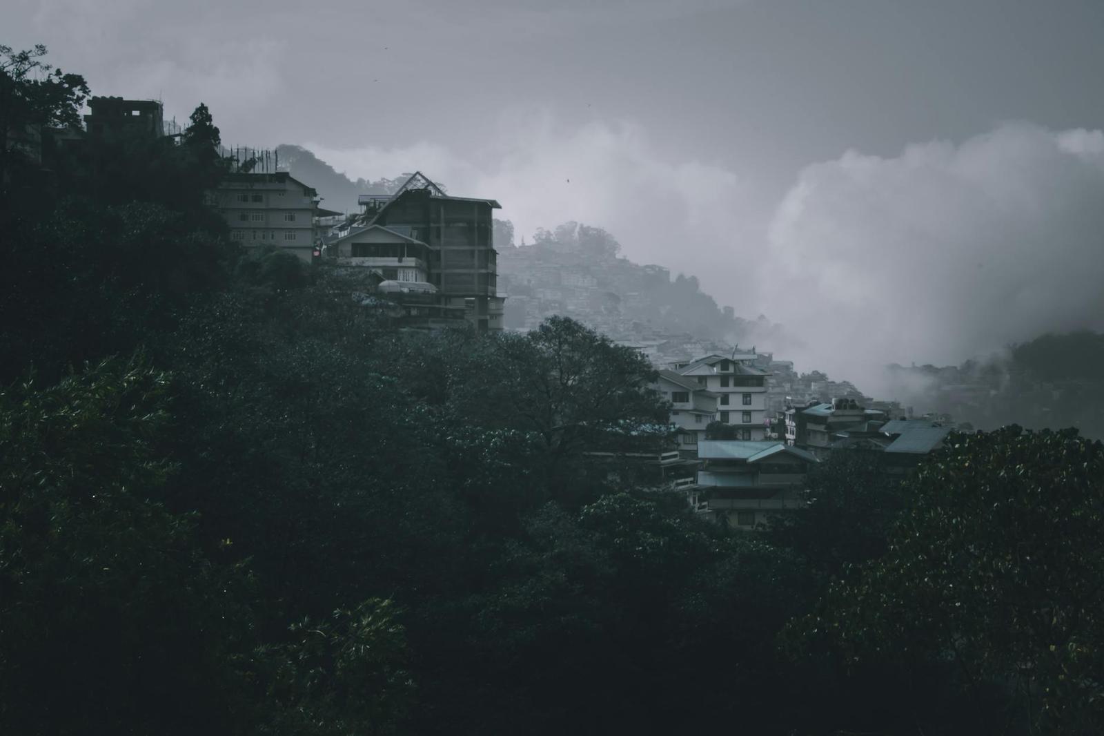 North Sikkim architecture at night